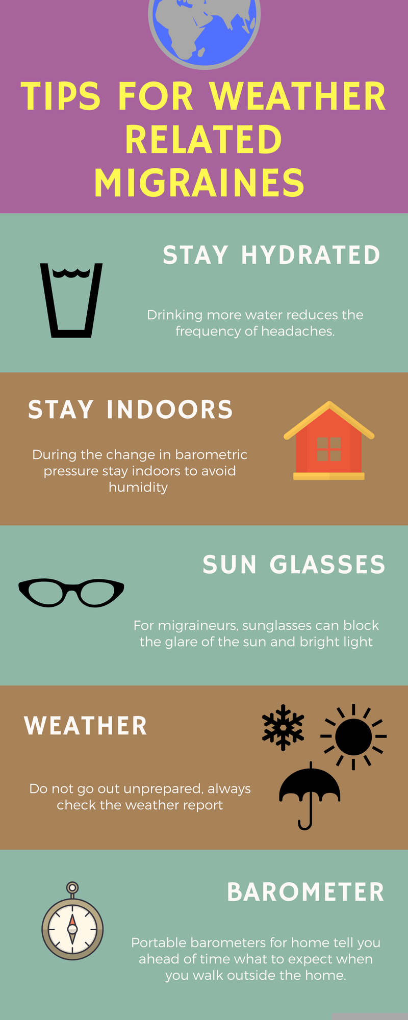 Tips for weather related migraines